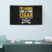 葉巻の恋人のかわいい素晴らしタバコみたいに老けている 横断幕 (トレードショー)