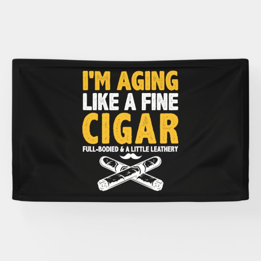 葉巻の恋人のかわいい素晴らしタバコみたいに老けている 横断幕 (横)