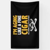 葉巻の恋人のかわいい素晴らしタバコみたいに老けている 横断幕 (縦)