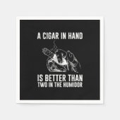 葉巻の方が葉巻の方が上手だ スタンダードカクテルナプキン (正面)