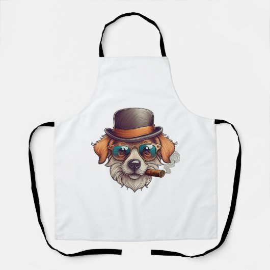 葉巻の犬 エプロン (正面)