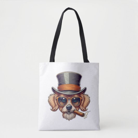 葉巻の犬 トートバッグ (正面)