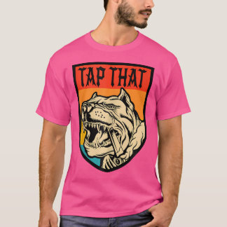 葉巻を吸うタップ・ザ・ピットブル Tシャツ