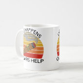葉巻を吸う人のためのライフハプンズシガー コーヒーマグカップ (正面左)