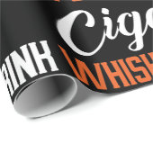 葉巻を吸ってウィスキーを飲リラックスみ、 ラッピングペーパー (ロールコーナー)