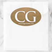 葉巻ギーク楕円ステッカー 楕円形シール (バッグ)