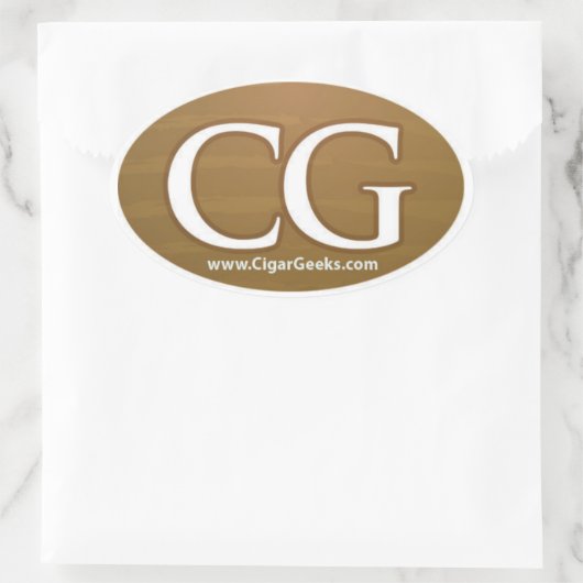 葉巻ギーク楕円ステッカー 楕円形シール (バッグ)