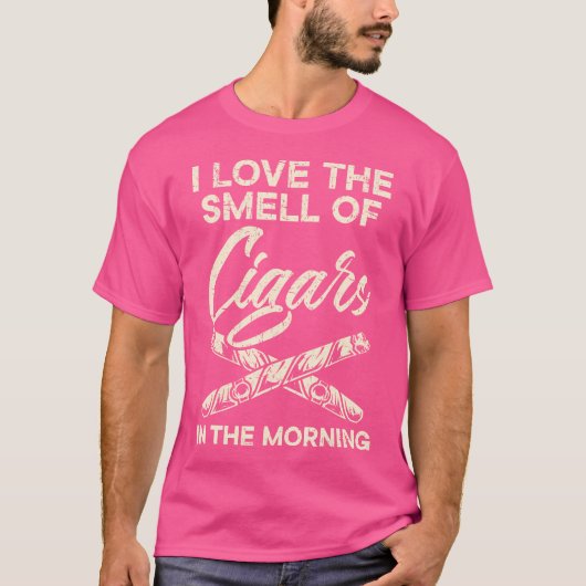 葉巻タバコの煙の匂いが好きだ Tシャツ (正面)