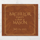 葉巻バーテーマバチュラーパーティ ビールラベル (シングルラベル)