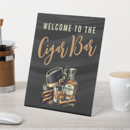 葉巻バー台座標識 台座サイン