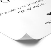 葉巻バー結婚のバースクリプトサイン ポスター (角)