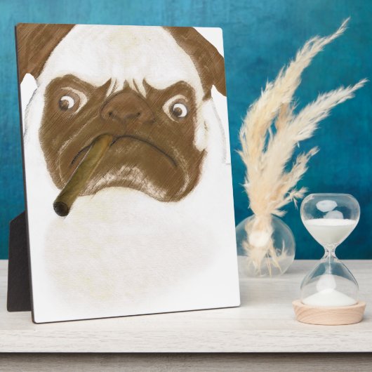 葉巻パーソナライズされたで不機嫌な フォトプラーク (側面)