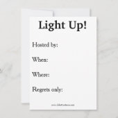 葉巻パーティーユーモアのある招待状 招待状 (裏面)