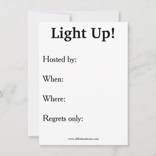 葉巻パーティーユーモアのある招待状 招待状 (裏面)