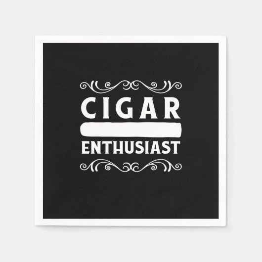葉巻ファン スタンダードカクテルナプキン (正面)
