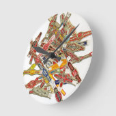 葉巻リングや輪ラッパー ラウンド壁時計 (傾斜)