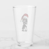 葉巻喫煙クリスマススケルトン タンブラーグラス (裏面)
