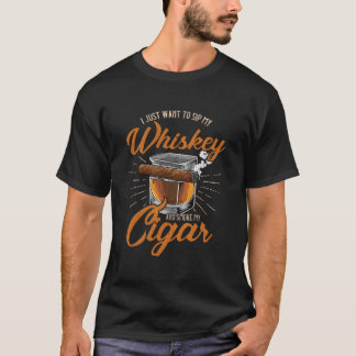 葉巻喫煙者 葉巻 ウイスキー Tシャツ