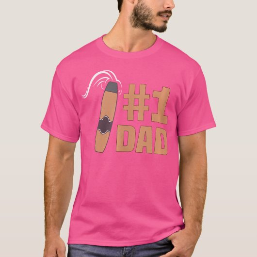 葉巻好きのパパNo.1 Tシャツ (正面)