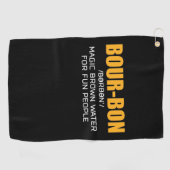 葉巻好き |バーボン魔法ブラウン ゴルフタオル (横)