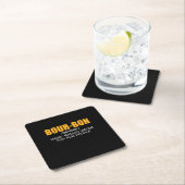 葉巻好き |バーボン魔法ブラウン スクエアペーパーコースター (インサイチュ)