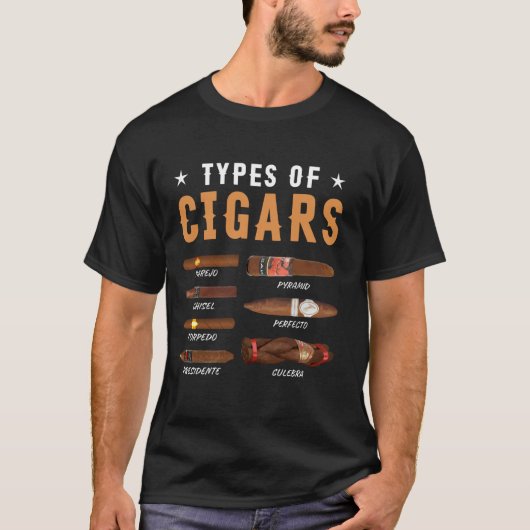 葉巻愛好家のための葉巻シャツ葉巻Tシャツのタイプ Tシャツ (正面)