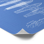 葉巻1887特許技術青写真 ポスター (角)