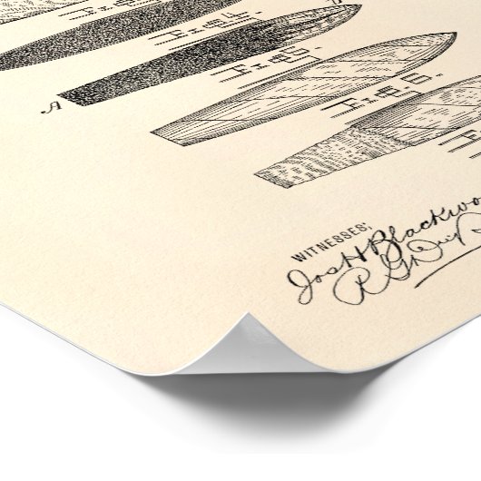 葉巻1887 Patent Art Old Peper ポスター (角)