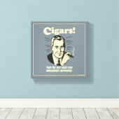 葉巻：もはや朝食ではない キャンバスプリント (インサイチュ (ウッドフロア))