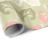 葉市松模様に贈用ラッピング紙 ラッピングペーパー (ロールコーナー)