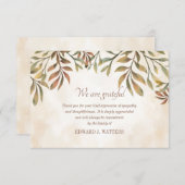 葉悔やみや弔慰サンキューカード サンキューカード (正面/裏面)