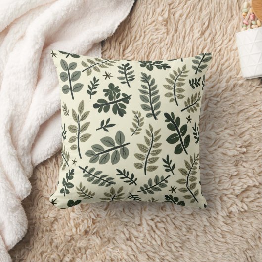 葉投げ クッション (ブランケット)