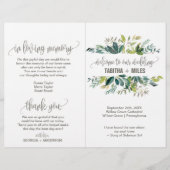 葉折りウェディングプログラム (正面)