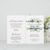 葉折りウェディングプログラム (スタンド正面)