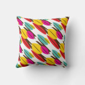 葉抽象芸術数々のレトロ色パターン クッション (裏面)