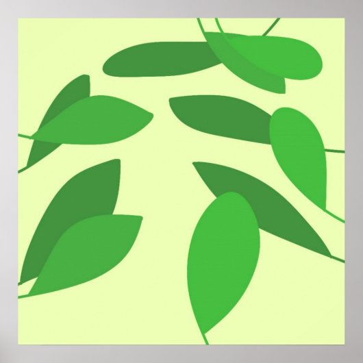 葉抽象芸術 ポスター (正面)