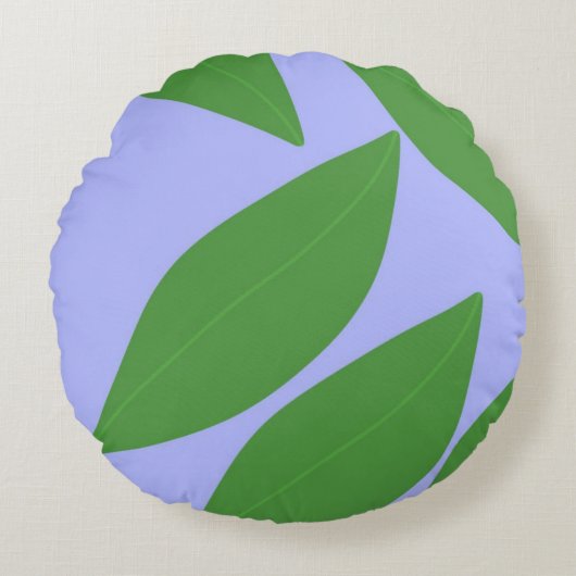 葉抽象芸術 ラウンドクッション (正面)