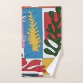 葉抽象芸術、文字の追加 バスタオルセット (ハンドタオル)