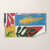 葉抽象芸術、文字の追加 バスタオルセット (ハンドタオル)