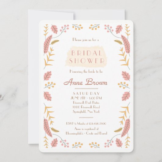 葉招待状 招待状 (正面)