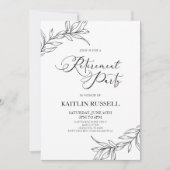 葉支店ミニマル退職パーティー 招待状 (正面)