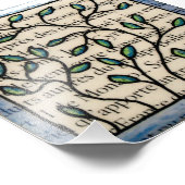 葉文字フランスのタイル フォトプリント            (角)