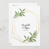 葉新郎新婦のアドバイス 招待状 (正面/裏面)