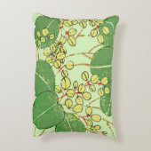 葉日本のフローラ植物絵柄 アクセントクッション (裏面(縦))