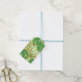 葉日本のフローラ植物絵柄 ギフトタグ (より糸付き)