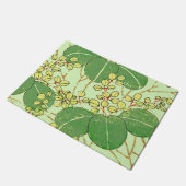 葉日本のフローラ植物絵柄 ドアマット (アングル)