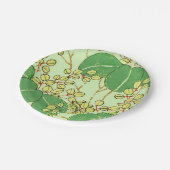 葉日本のフローラ植物絵柄 ペーパープレート (アングル)