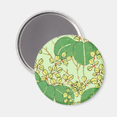 葉日本のフローラ植物絵柄 マグネット (正面/裏面)