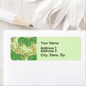 葉日本のフローラ植物絵柄 ラベル (インサイチュ)