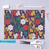 葉日本の伝統的模様 薄葉紙 (クラフト)